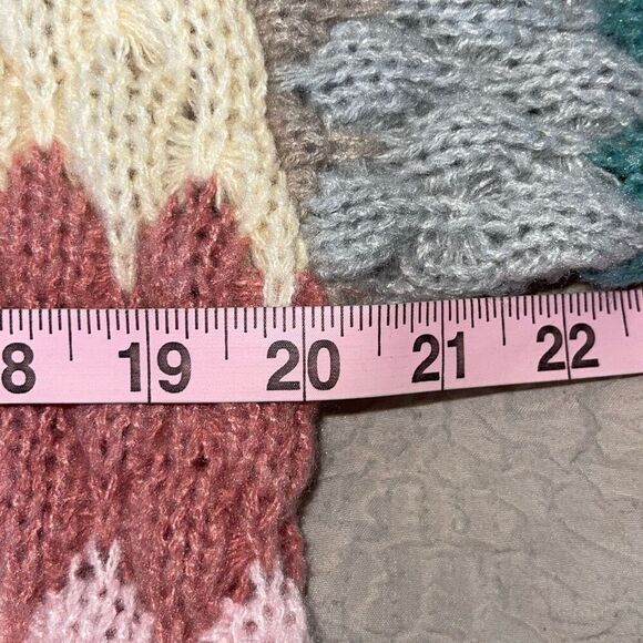 Strut & Bolt Womens Honeycomb Striped Pullover Sweater Gray Blue Size Small - Picture 7 of 8